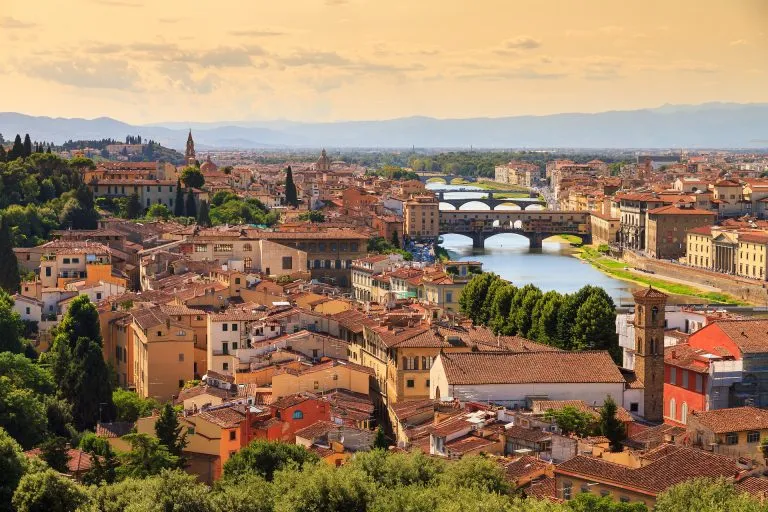 Florence et le fleuve Arno