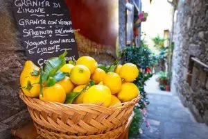 Fruta fresca en Cinque Terre